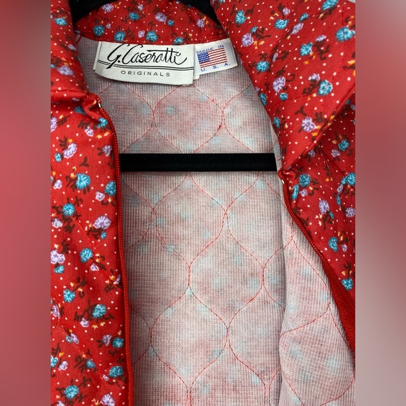 G. Caserotti Quilted Floral Jumpsuit Vintage XS - Picture 11 of 17